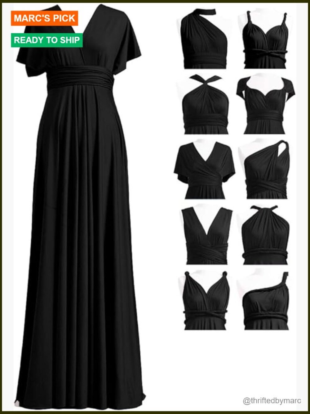 Infinity Dress with Bandeau, Convertible Bridesmaid Dress, Multi-Way, Maxi,